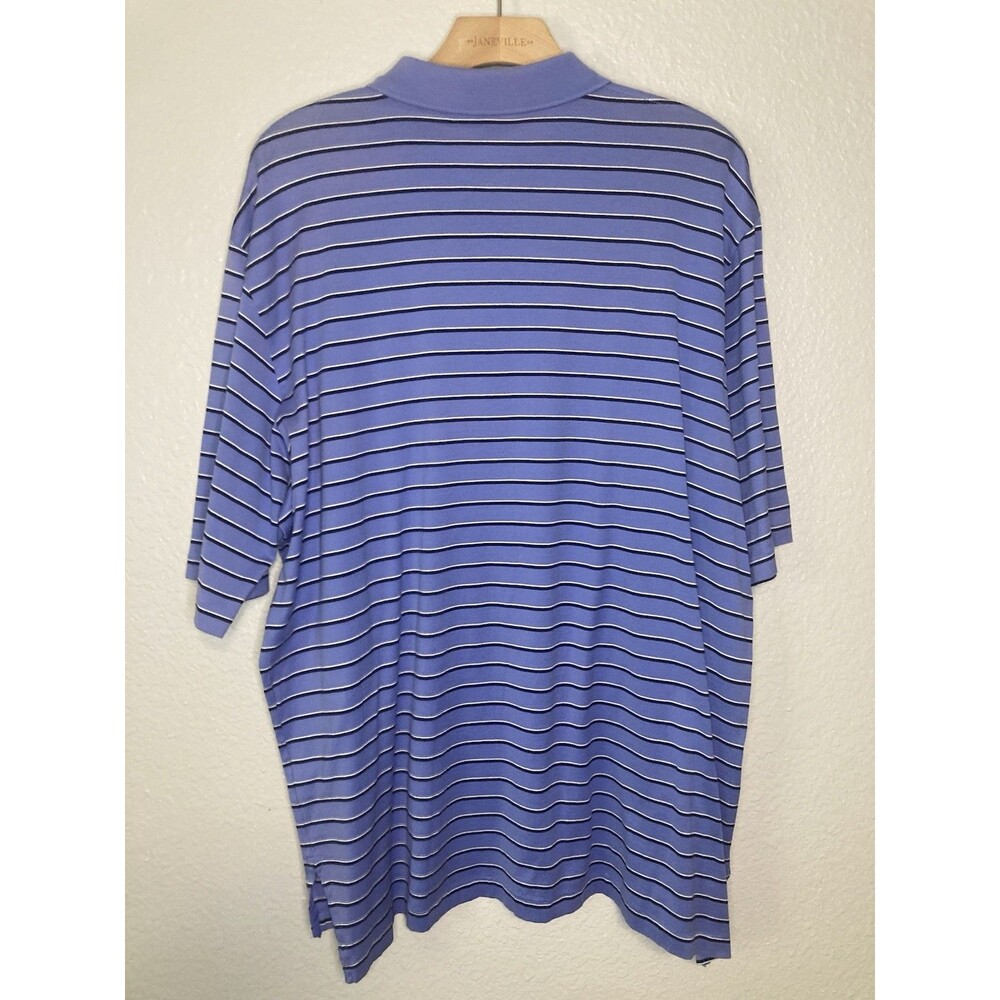 Polo Ralph Lauren Golf Fit Polo Shirt Mens XL Purple Striped Short Sleeve Pony - Picture 5 of 6